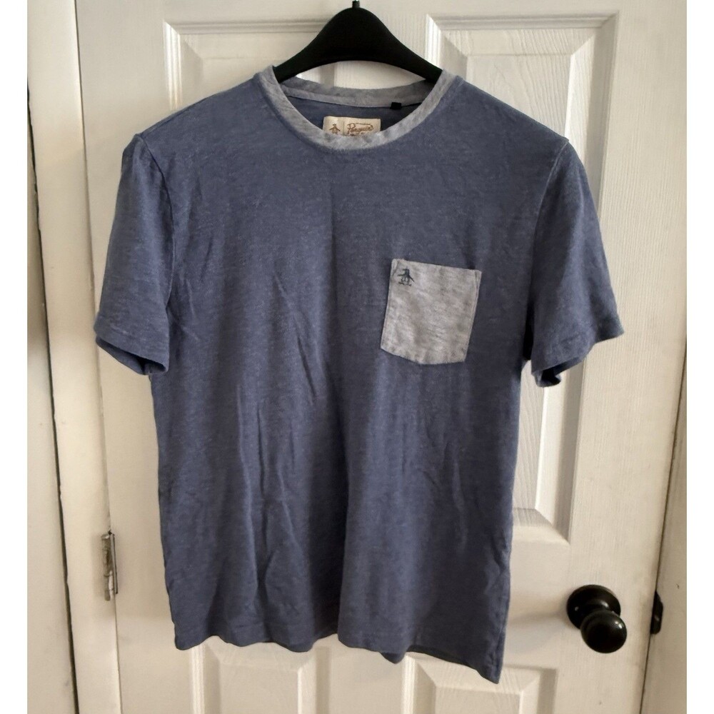 Penguin by Munsingwear Shirt Women’s  Size Large Blue pocket t-shirt